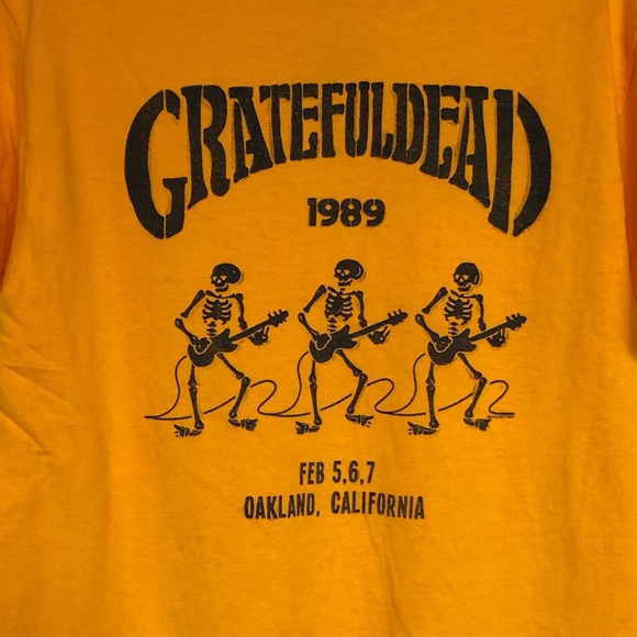 Grateful Dead Dancing Skeleton Guitar Crop Tee - Picture 3 of 3